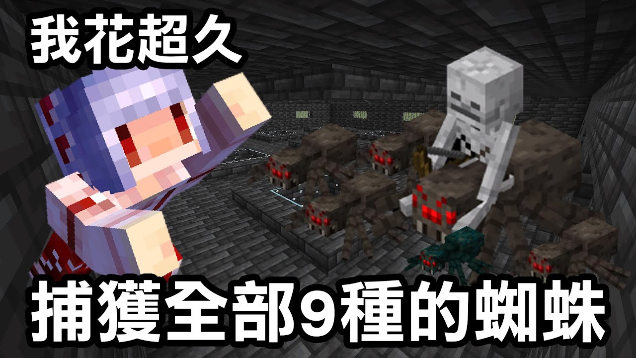 我花了超久！終於把觀眾要求的蜘蛛【全部都抓了起來！】｜Minecraft 1.20 斂財生存 #58
