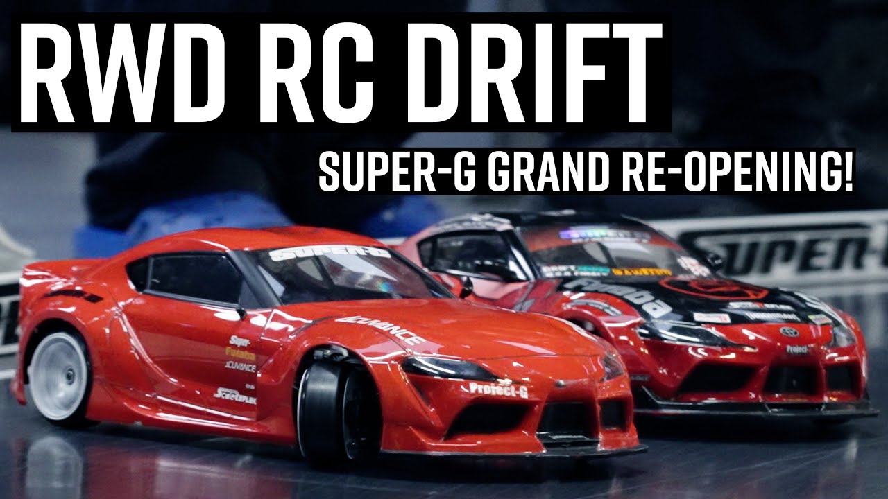 RWD RC DRIFT ON NEW P-TILE TRACK! // Super-G Grand Re-Opening Drift Session