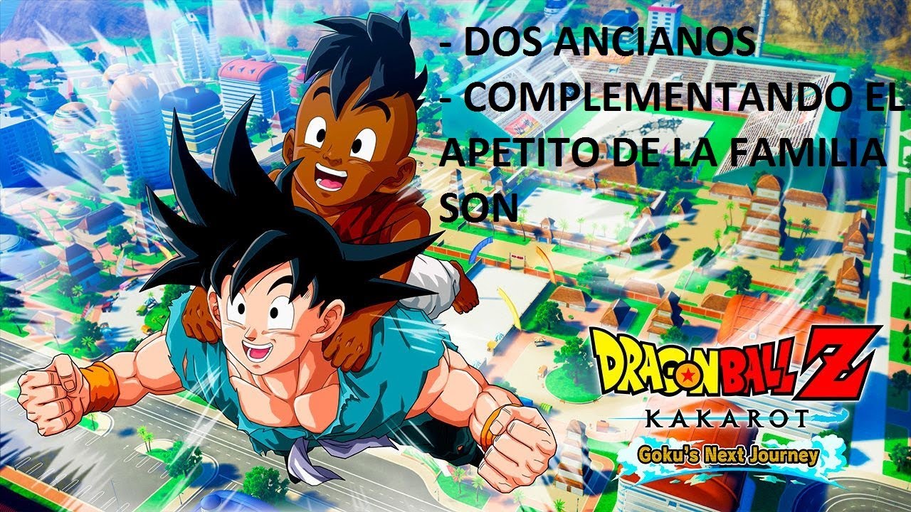 Dragon ball Kakarot secudarias: Dos ancianos y complementando el apetito de la familia son