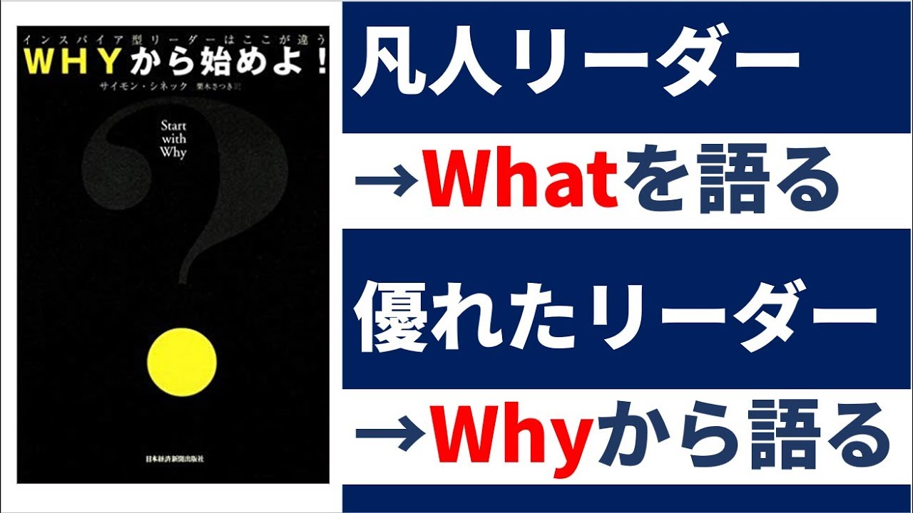 【7分で変わる】凡人リーダーと優れたリーダーのたった一つの違い：サイモン・シネック～Whyから始めよ！～