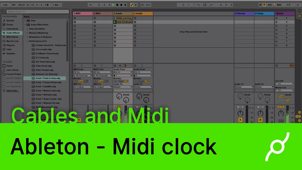 Ableton and cables - midi clock