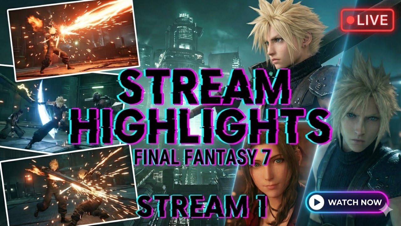 Первое знакомство с Final Fantasy 7 — лучшие моменты в прямом эфире! Часть 1