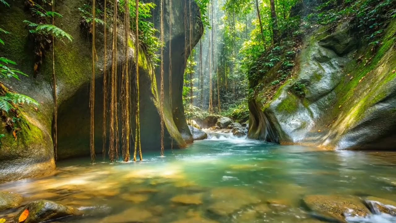 Focus Nature: Calming River Sounds and Forest Bird Sounds for Studying