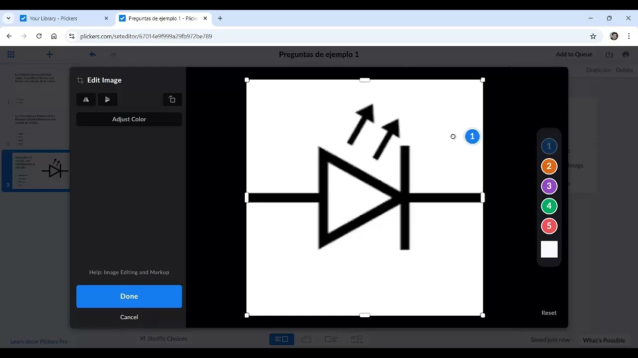 Configurar preguntas en Plickers