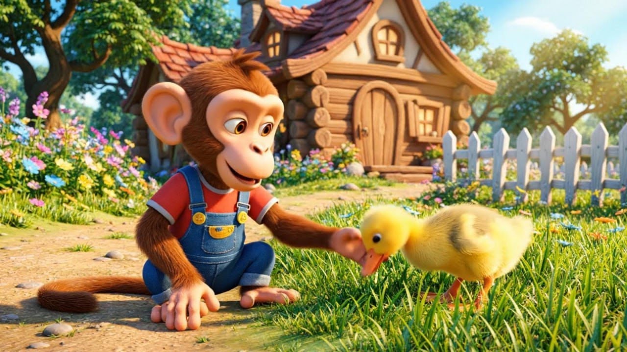 Baby Monkey’s Car Breaks Down — Cute Rescue Mission by His Monkey Friend
