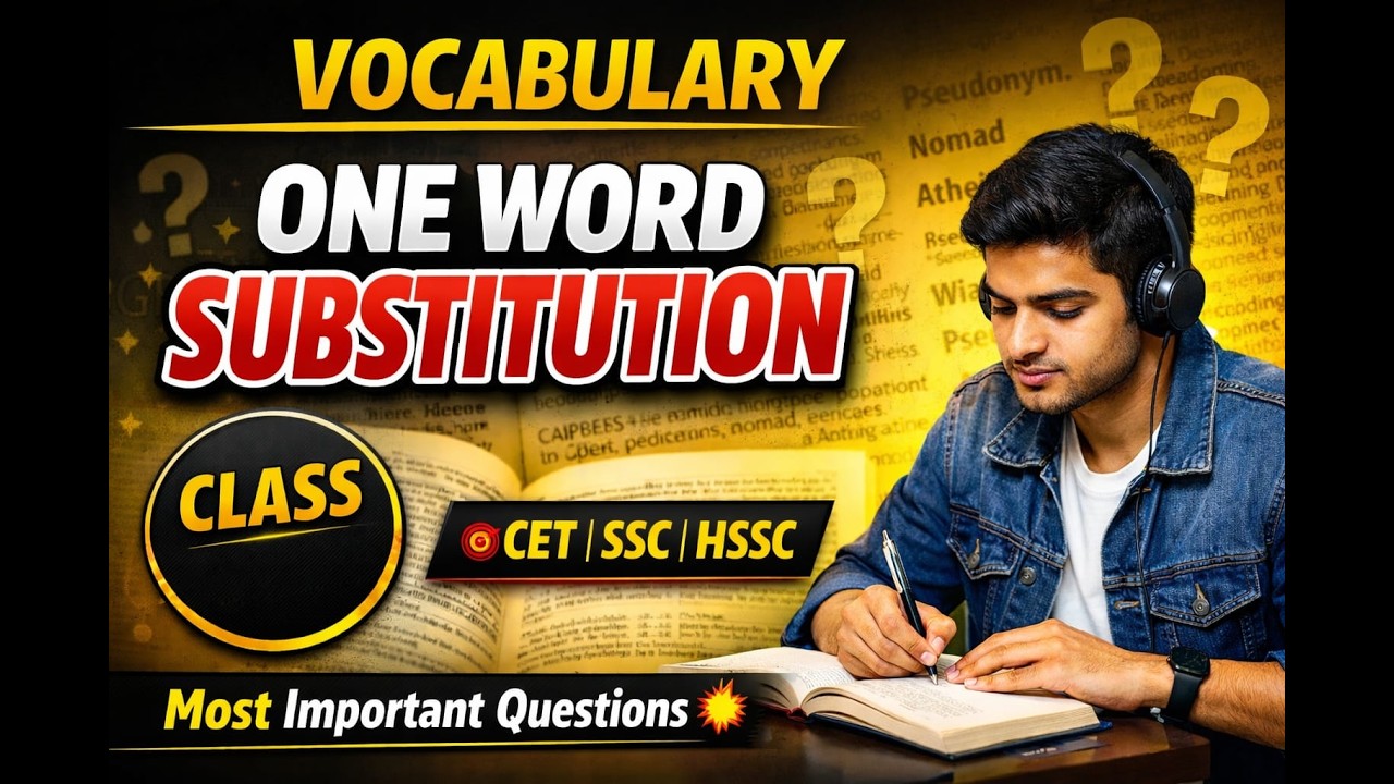 One Word Substitution Practice | English Vocabulary for Competitive Exam