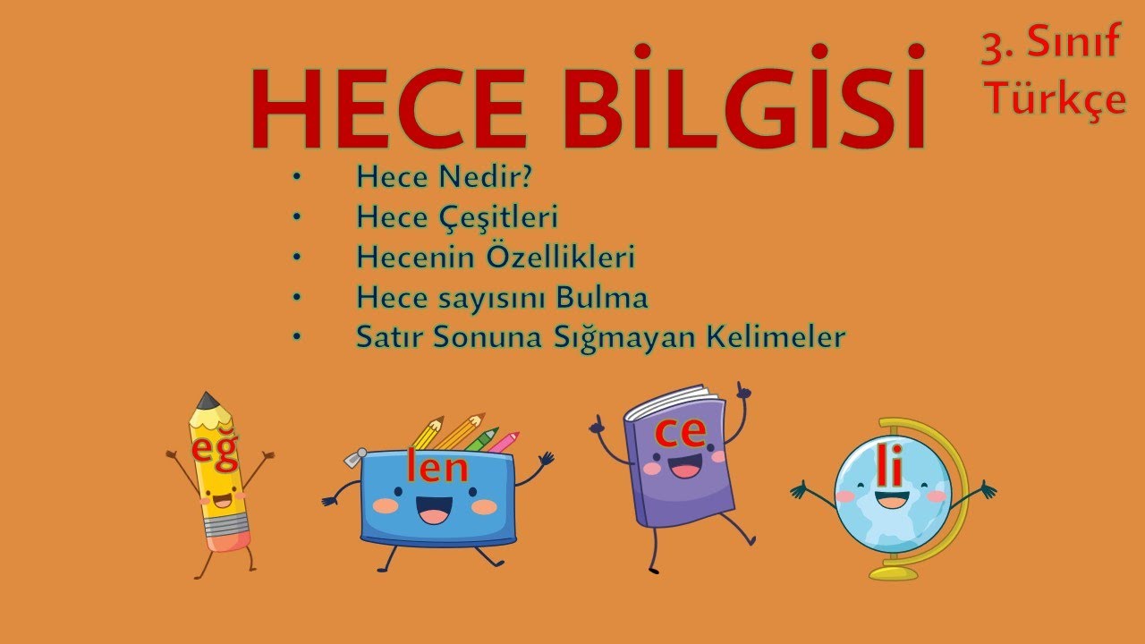 3. Sınıf Türkçe Hece Bilgisi