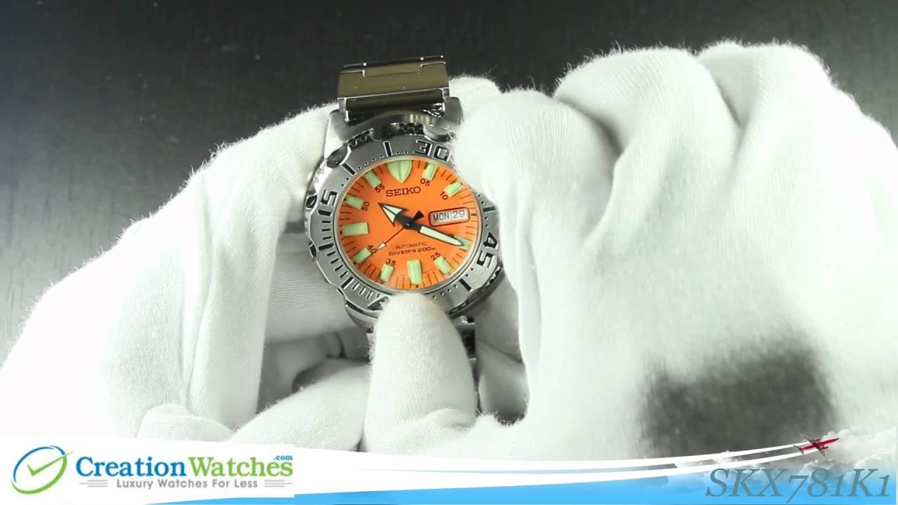 Seiko Divers Automatic Orange Monster SKX781K SKX781 200m Men's Watch