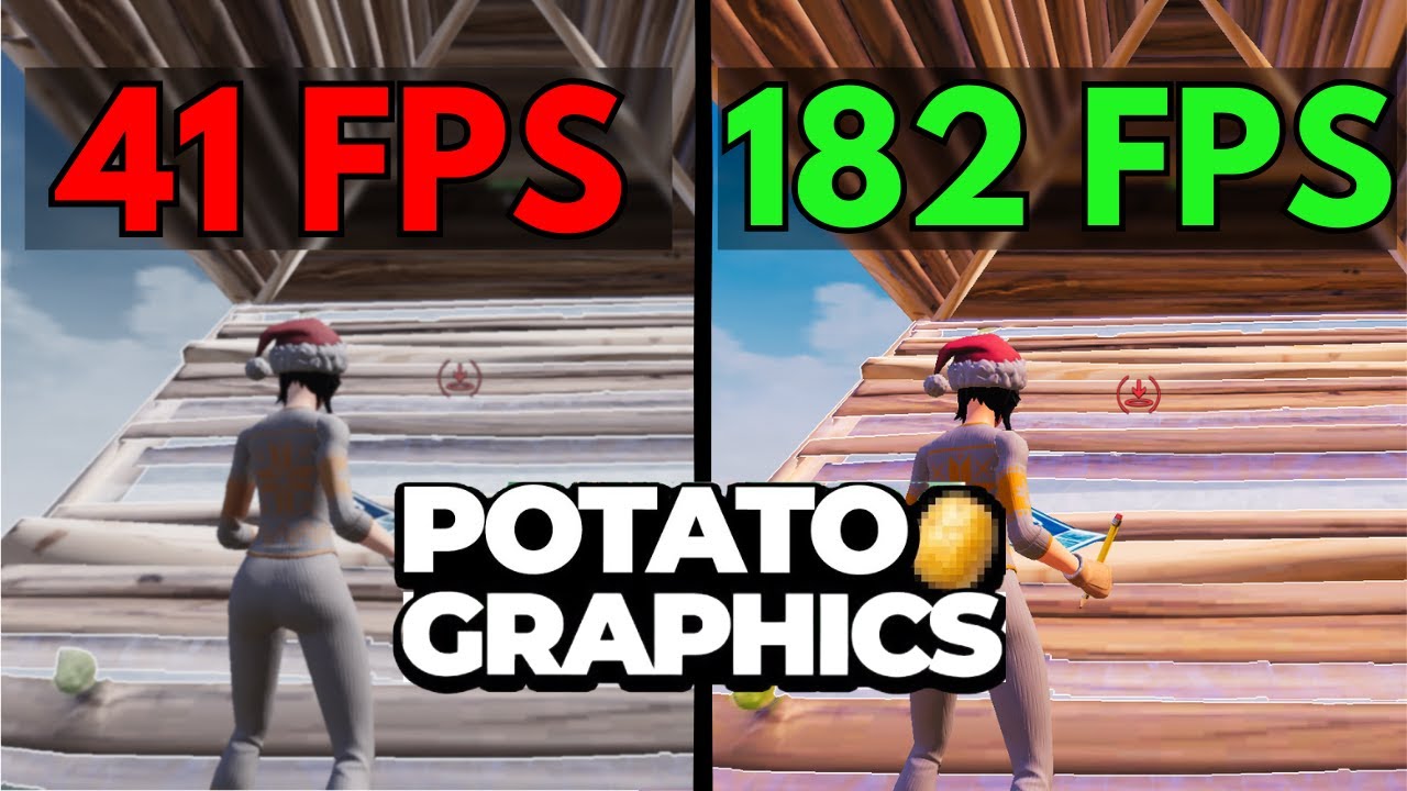 Как получить &laquo;Картофельную графику&raquo; в Fortnite на всех ПК! (Повышение FPS + исправление рельефа)