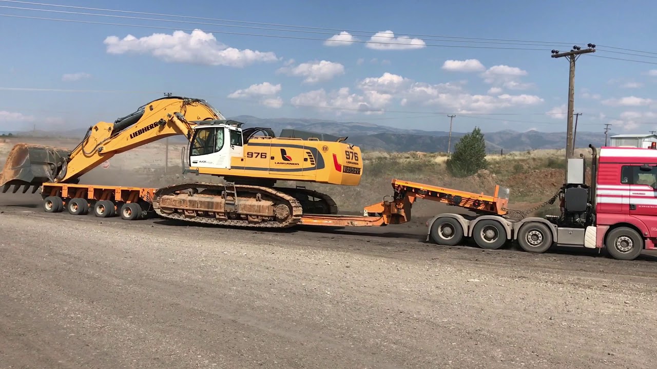 Loading And Transporting The 100 Tones Liebherr 976 With Man TGX 540 Truck - Fasoulas H.Transports
