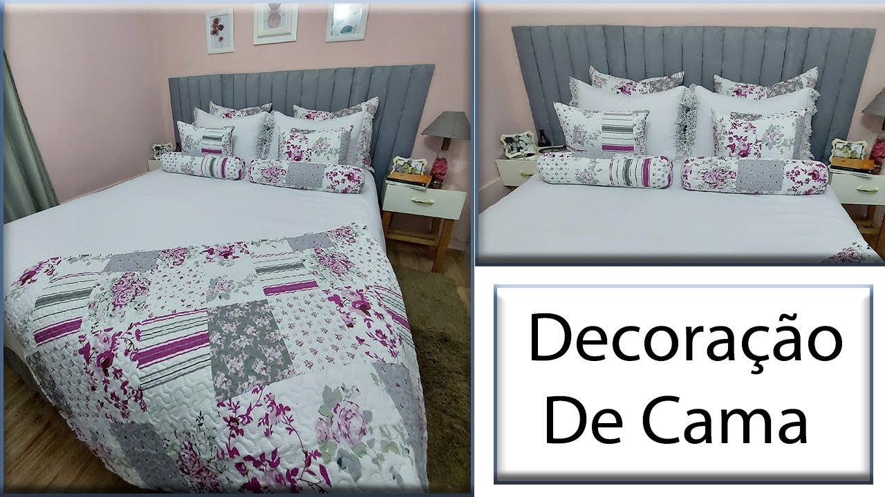 Usei colcha de solteiro pra fazer 9 Peças para cama queen.