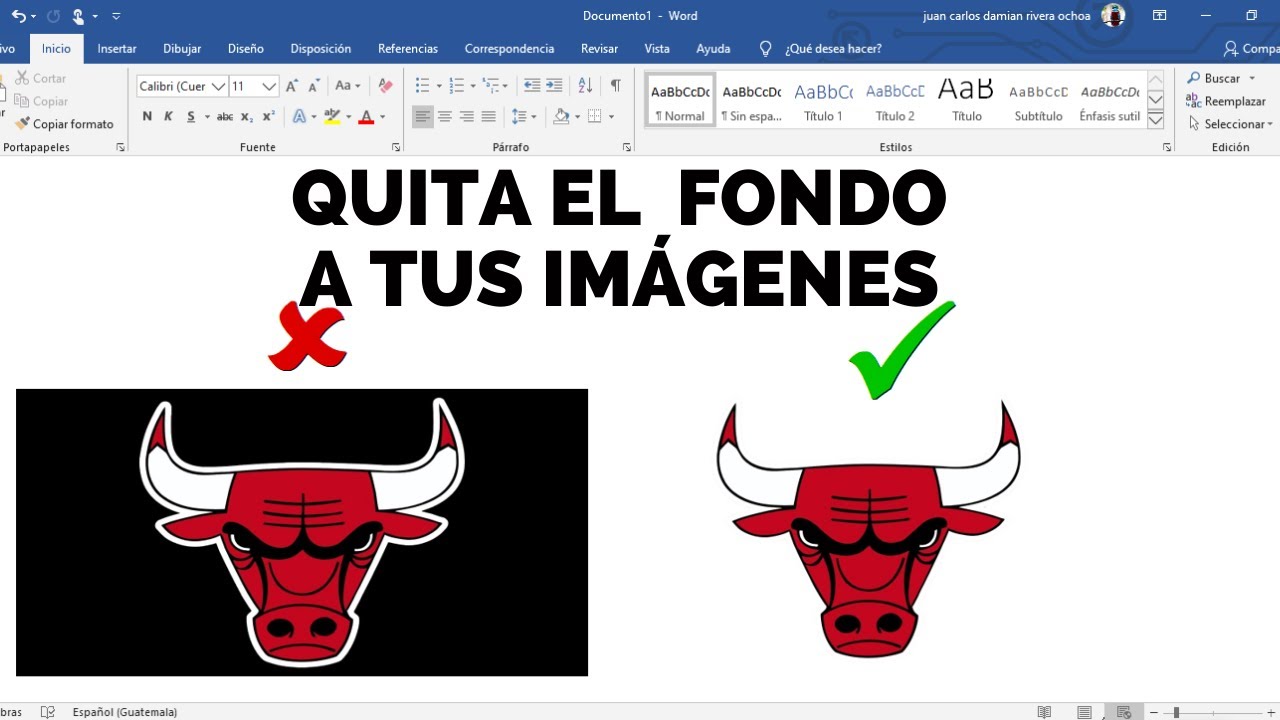 Quita el fondo de tus imágenes  usando Word 🌟