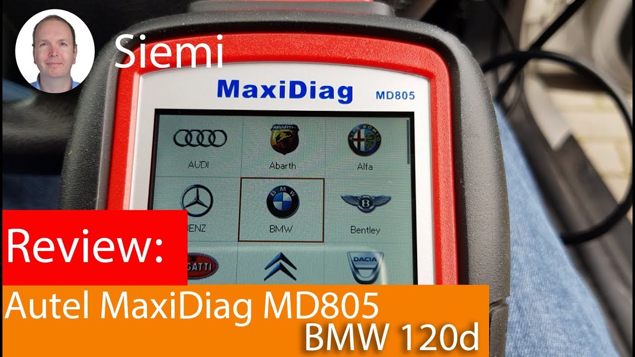 Autel Maxidiag MD805: Reading a BMW 120d with many faults