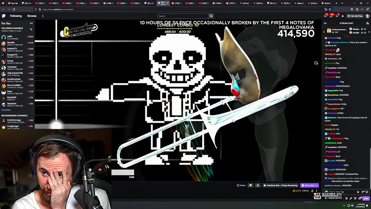 Asmon Checks on Mcconnell's 10 Hours Trombone Stream