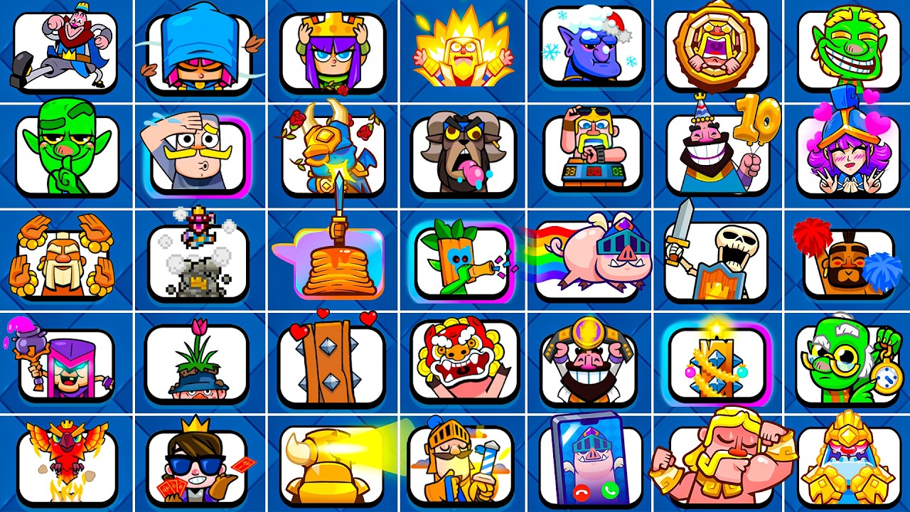 Все 555 эмоций Clash Royale (2016-2026) | (1-81 сезоны)