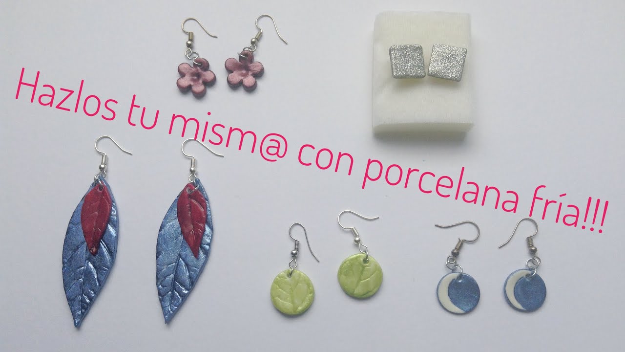 Aretes de porcelana fría DIY/Accesorios hechos con porcelana fría DIY/ Aretes originales