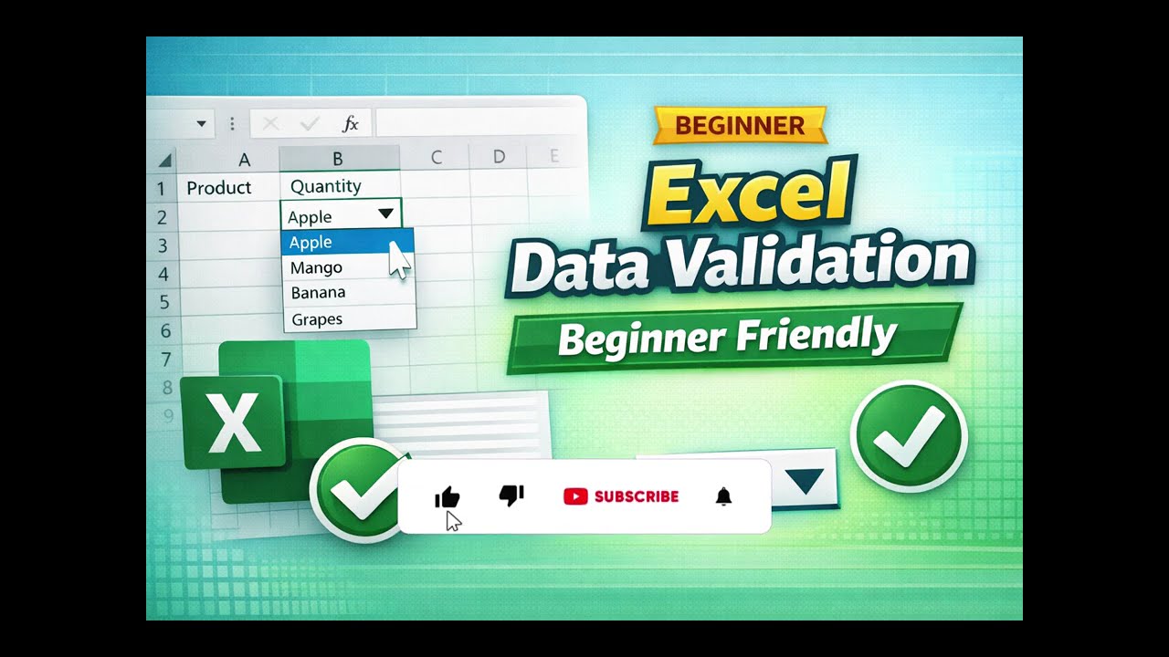 Excel Data Validation | चुकीचा Data टाकणं आजपासून बंद! | Marathi