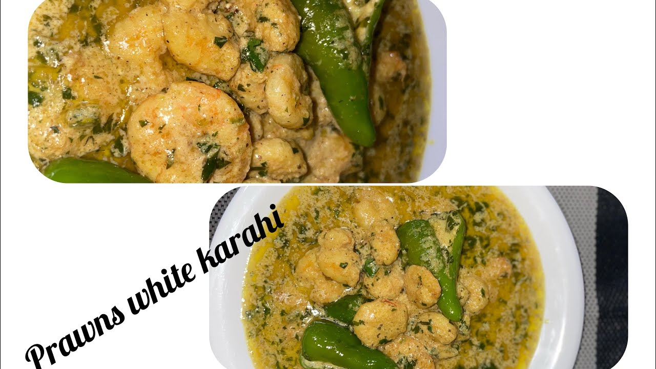 Jingga white karahi (prawns seafood) quick n easy