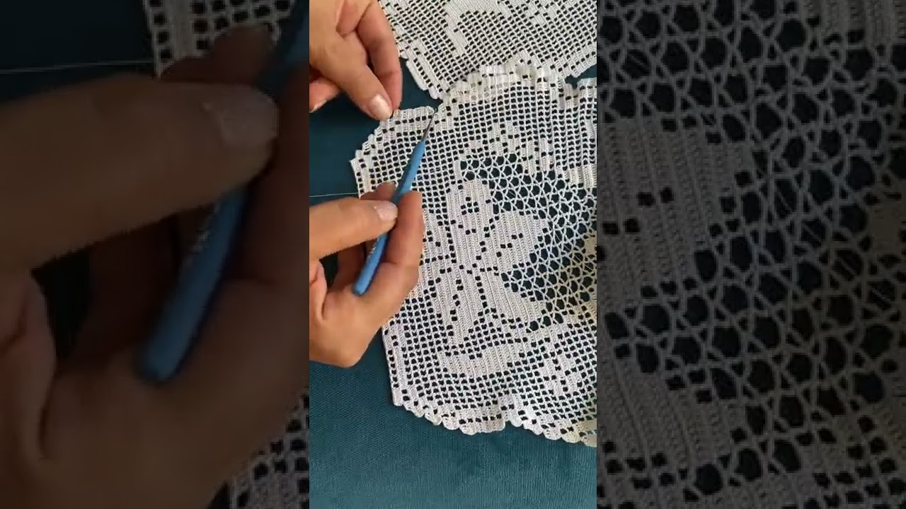 Oval dantel &ouml;rt&uuml; yapımı