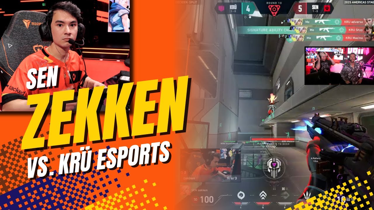 Casters React to SEN Zekken Insane ACE Against KRU | VCT Americas 2025