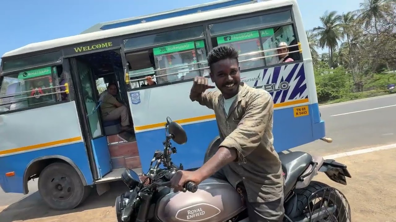 Rameshwaram Day 2 | Bike Service 🔧 | Tripura Traveler से मुलाकात | Night Ride to Dhanushkodi Beach