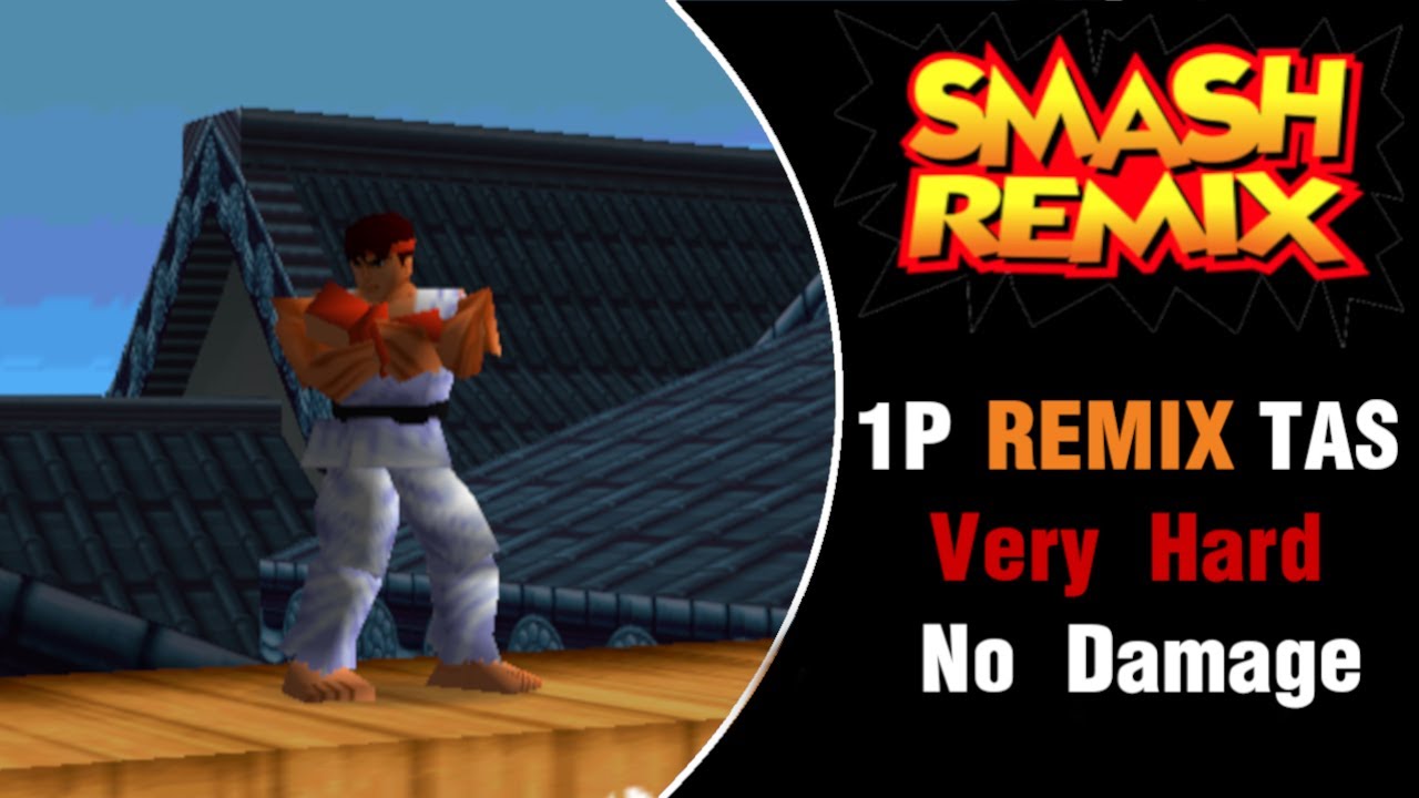 Smash Remix [TAS] - Ryu Remix Mode (Very Hard, No Damage)