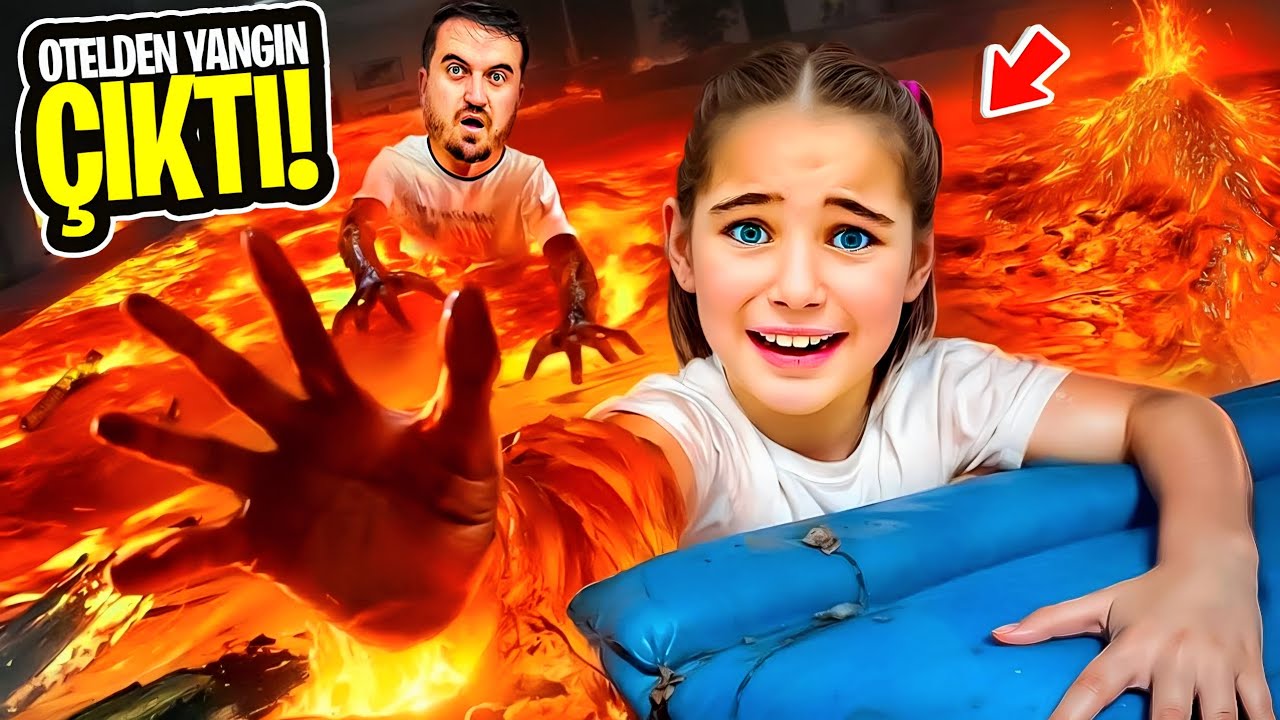 EYVAH OTELDE YANGIN VAR OTELDEN KAÇTIK ‼️ ELİF SİNEM !! 
