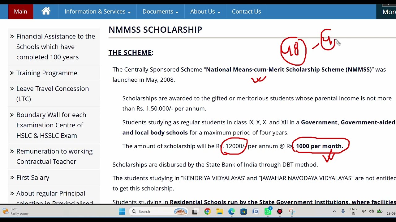 FREE AMOUNT 12000 PER YEAR FOR 4 YEARS 48000 SCHOLARSHIP NMMS ONLINE APPLY LINK IN DESCRIPTION APPLY
