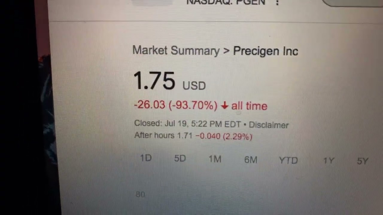 🔴 Precigen Inc PGEN Stock Information 🔴