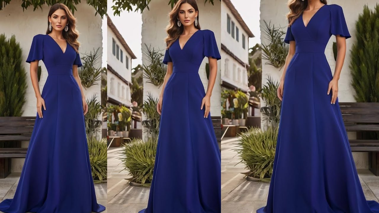 A simple long flare dress… /Tutorial video/
