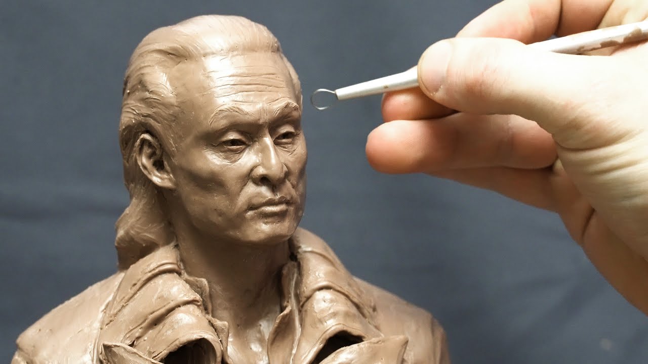 Sculpting a Portrait Shang Tsung / Hiroyuki Tagawa. Mortal Kombat
