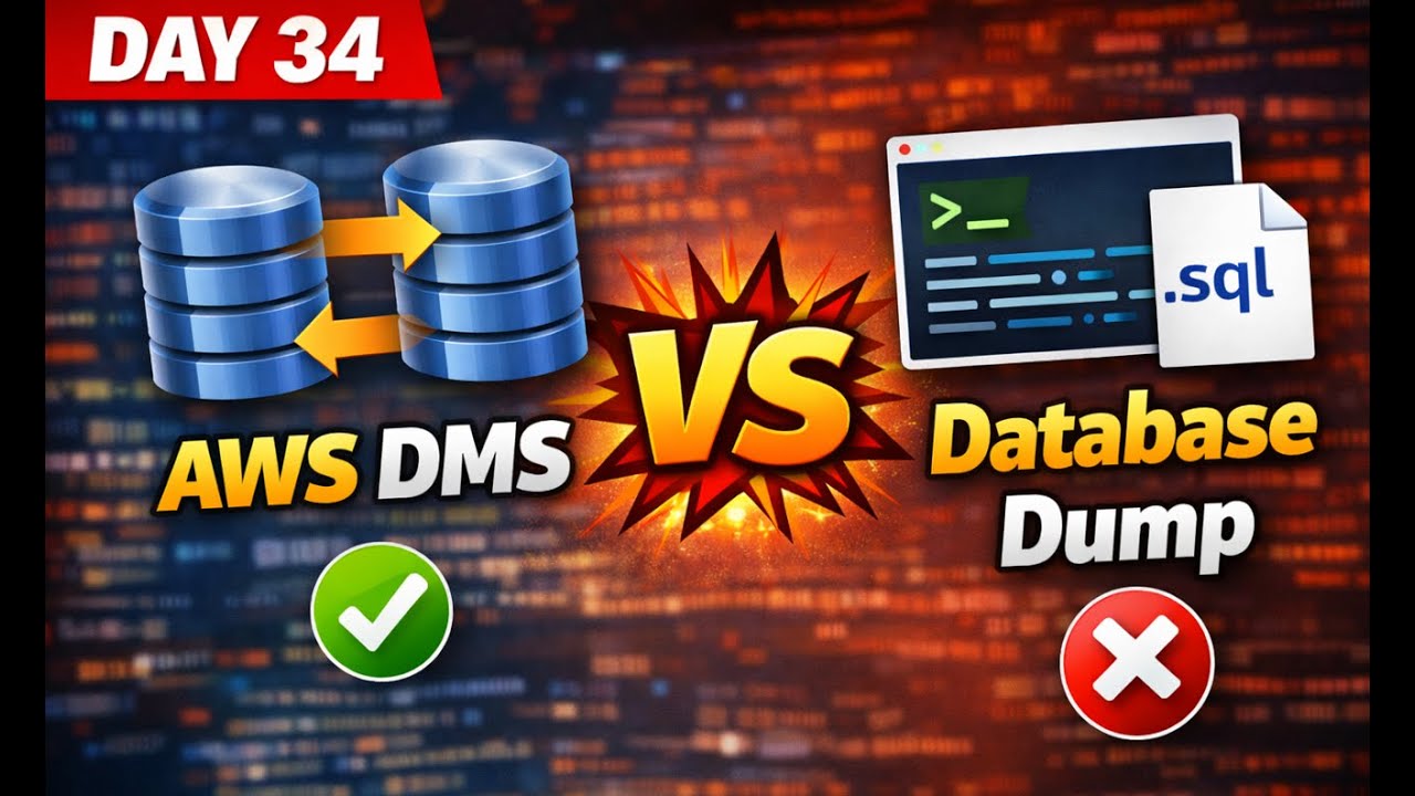 Day 34 | AWS DMS & Database Dump Explained | Database Migration Basics | in Hindi 🚀