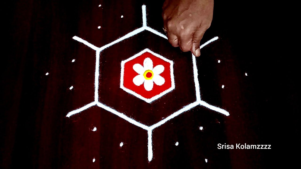 682.7*4 Easy Sankranthi Pandaga Special Simple Chukkala muggu / Traditional Pongal Festival Rangoli