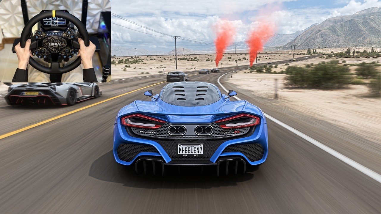 1690HP Hennessey Venom F5 Hypercar Racing Forza Horizon 5 |Steering Wheel Gameplay