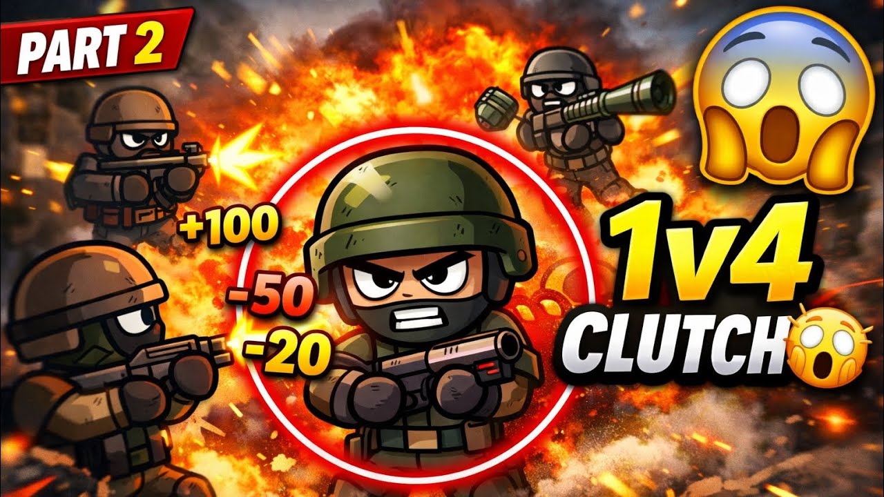 Mini Militia Part 2 🔥 Insane Comeback & Pro Clutch Gameplay!