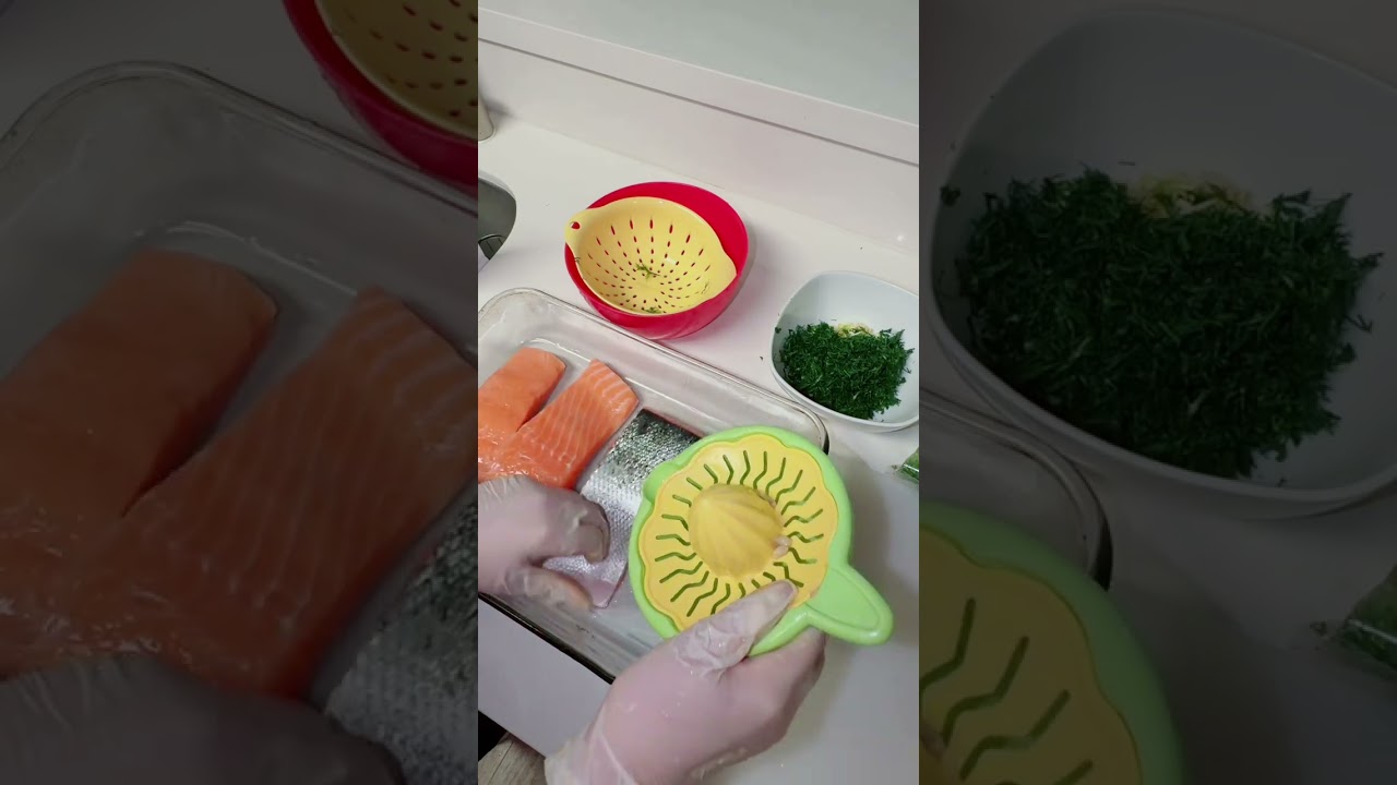 سمك السالمون بالشبنت، salmon with dill 