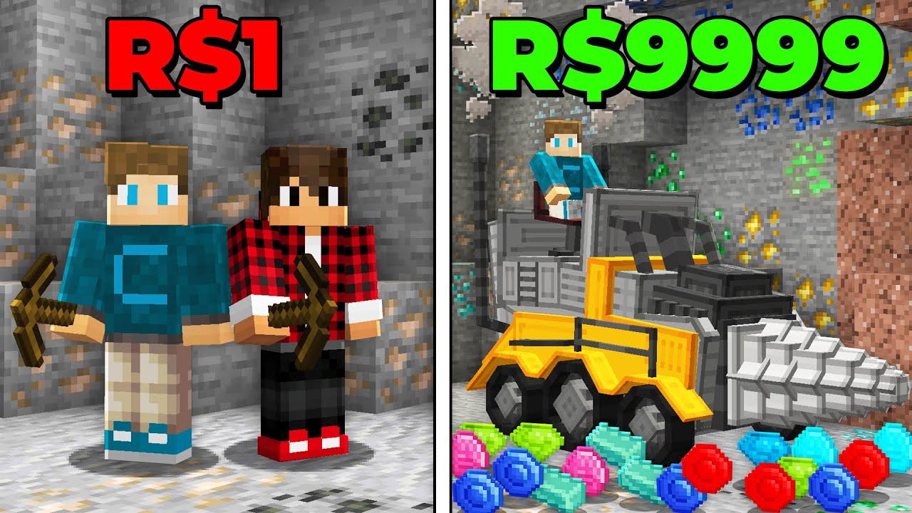 Ficamos MILIONÁRIOS com MINÉRIOS SECRETOS do Minecraft