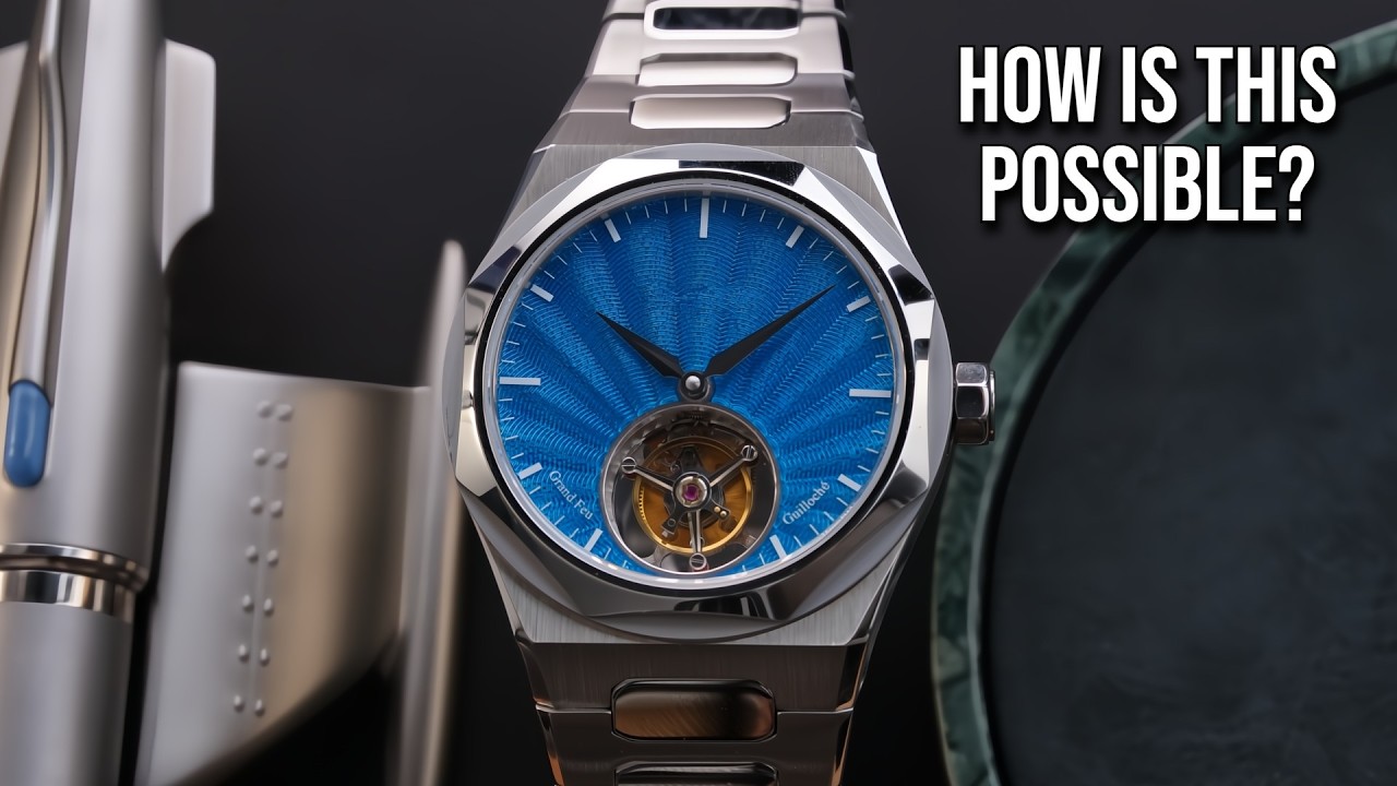 If this was Swiss it would Cost $100k Guilloche Fire Enameled Tourbillon Integrated Bracelet Watch