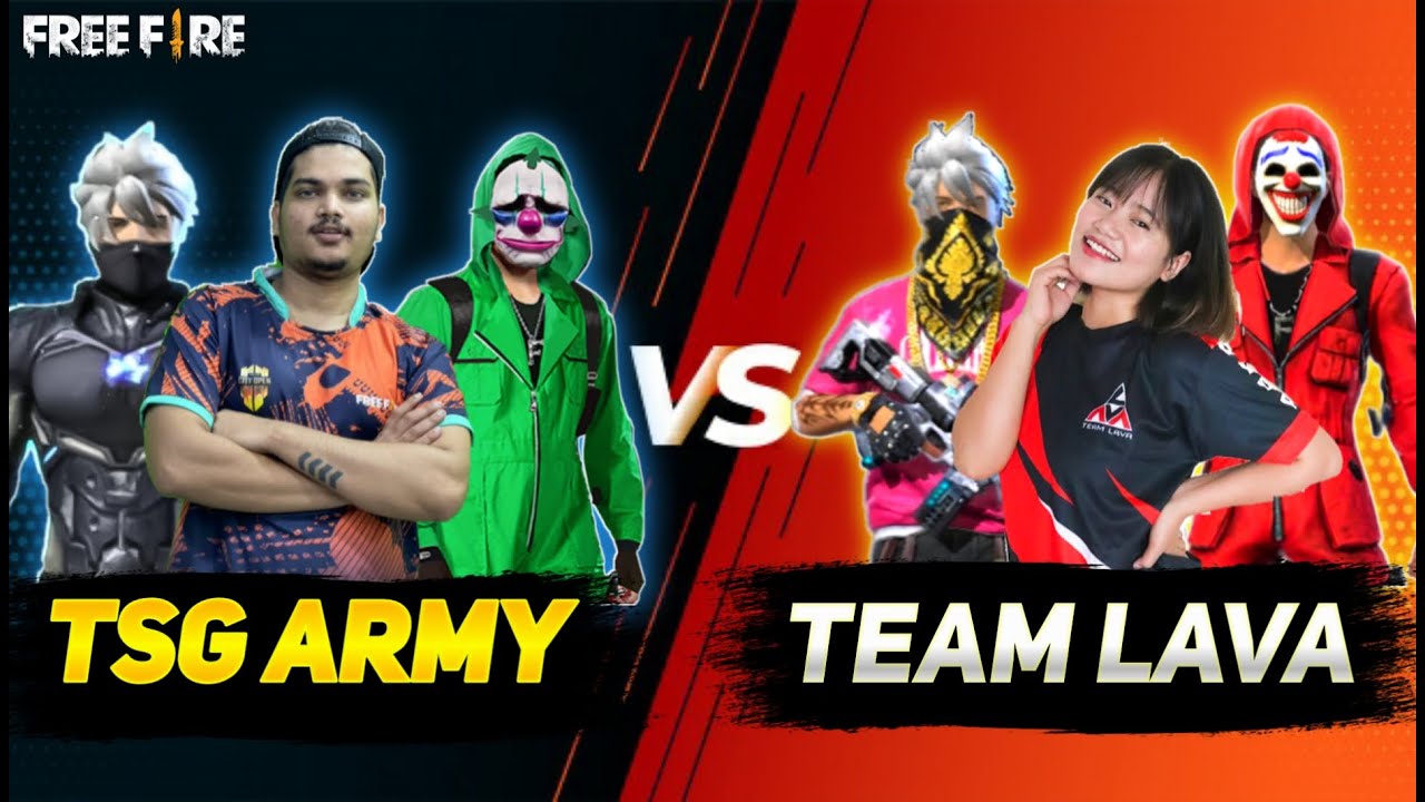 TSG ARMY VS TEAM LAVA | TSG RITIK TEAM VS SOONEETA TEAM | 4 VS 4 CLASH SQUAD - Garena Free Fire