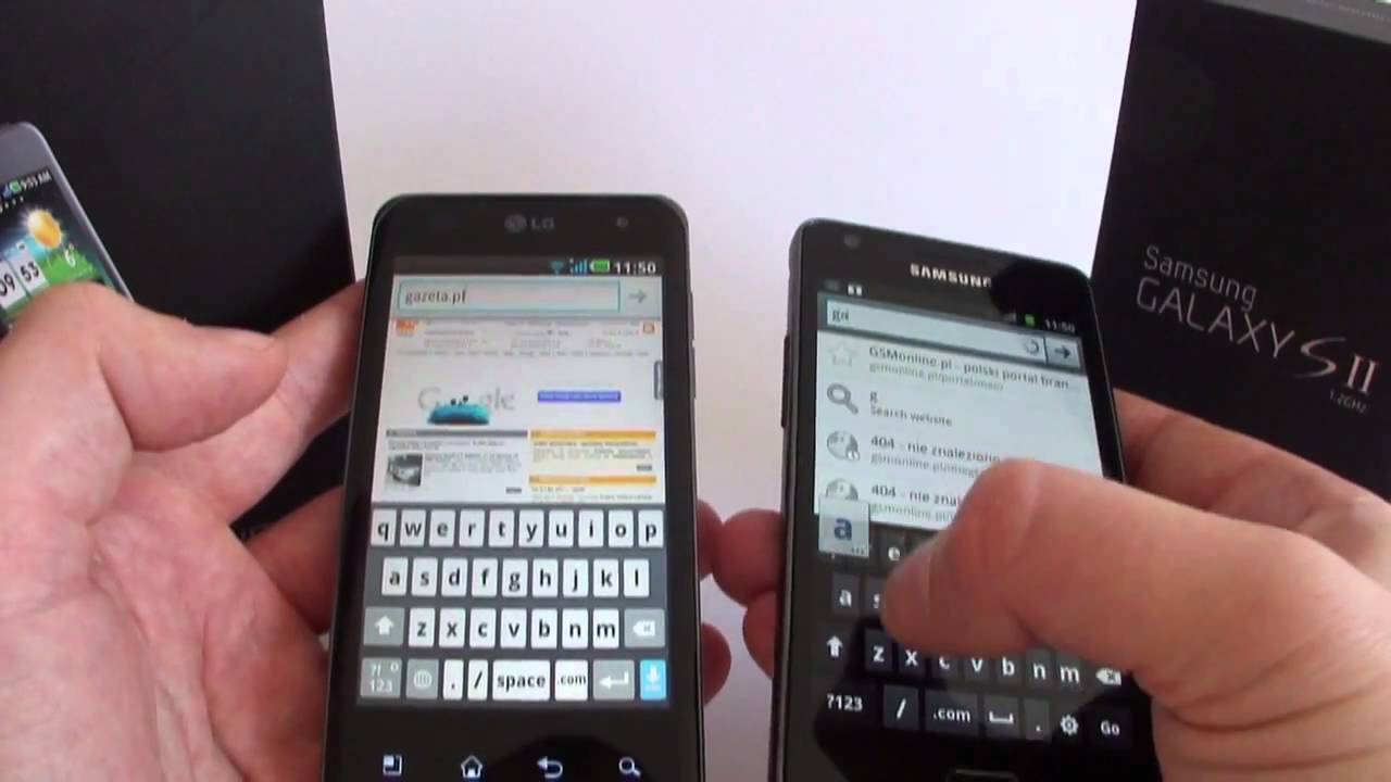 LG Optimus 2X P990 dualcore  versus  Samsung Galaxy S II dualcore