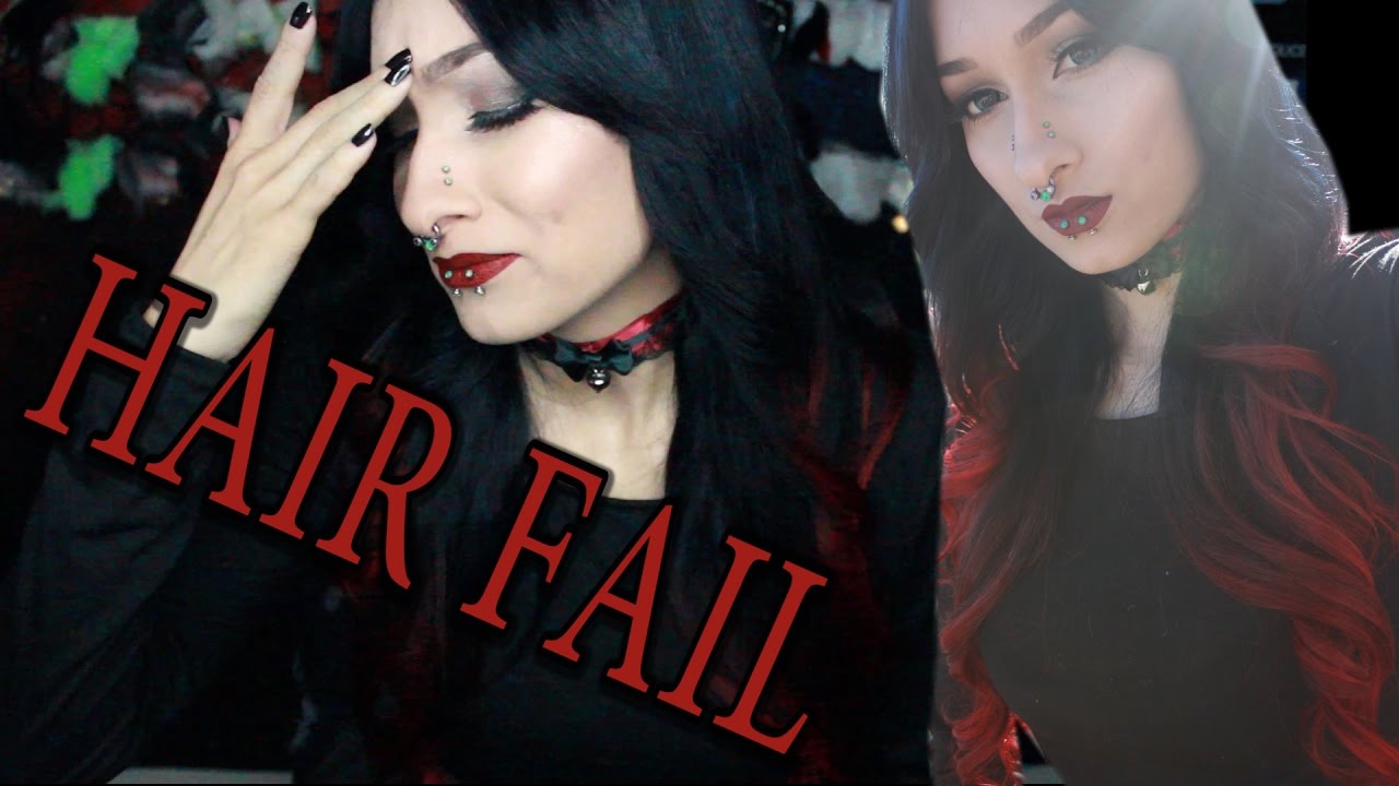 HAIR FAIL! Red and Black Ombre Hair