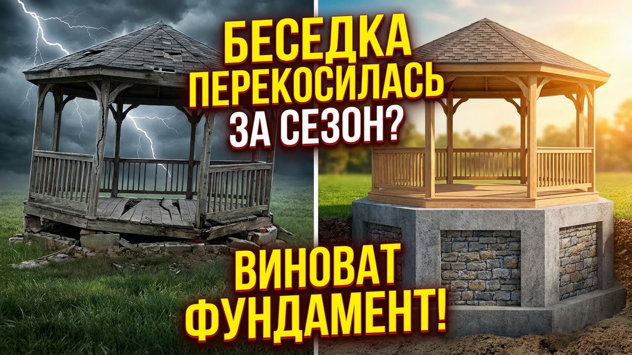 На каком фундаменте строить деревянную беседку? Полный гид: виды, материалы и ошибки