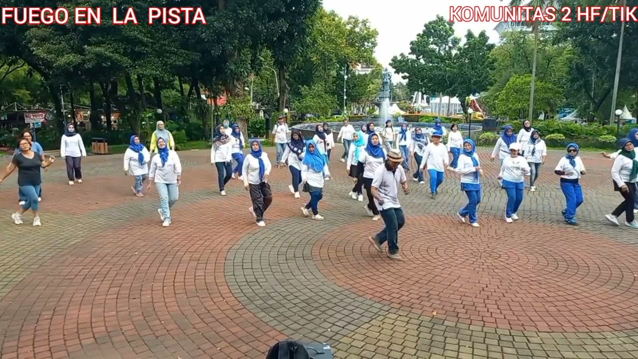 FUEGO EN  LA  PISTA.Choreo by: Eun Hee Yoon (KOR)Jan 2026.Demo by:KOMUNITAS 2 HF/TIK.Jum'at Sore.