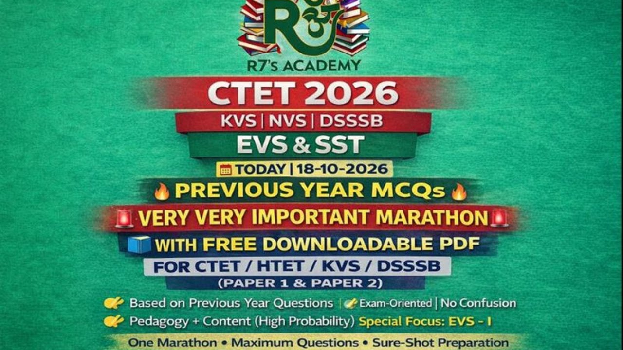 VERY IMPORTANT MARATHON SESSION PREVIOUS YEAR MCQs of EVS & SST🔥 FOR BOTH PAPER – I & PAPER – II
