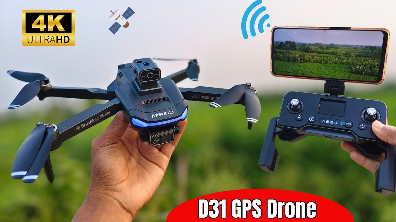 🎥 Unboxing & Review: D31 Dual Camera GPS Drone | Obstacle Avoidance + Return to Home! 🚁