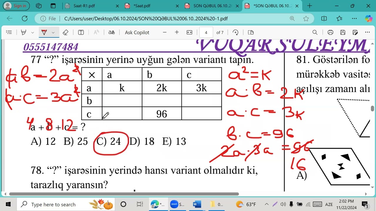 Son qəbul! Məntiq Part I izah! 2024 OKTYABR(06.10.2024)