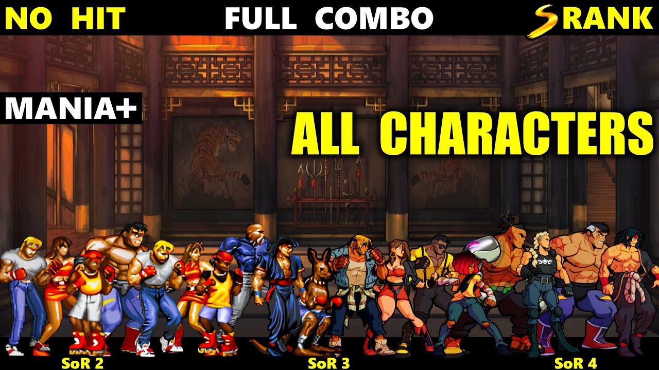 Streets of Rage 4 Stage 6 Full Combo Mania+ ALL Characters