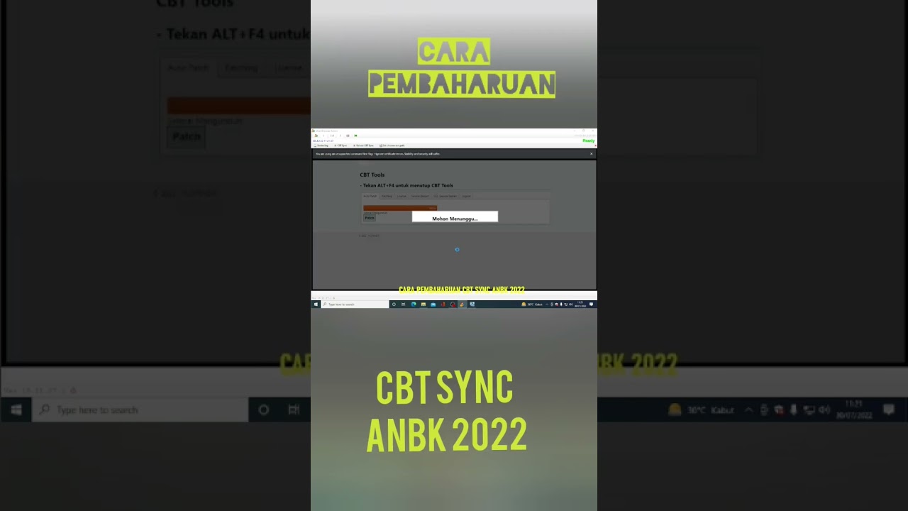 Cara Pembaharuan CBT sync ANBK 2022 #shorts
