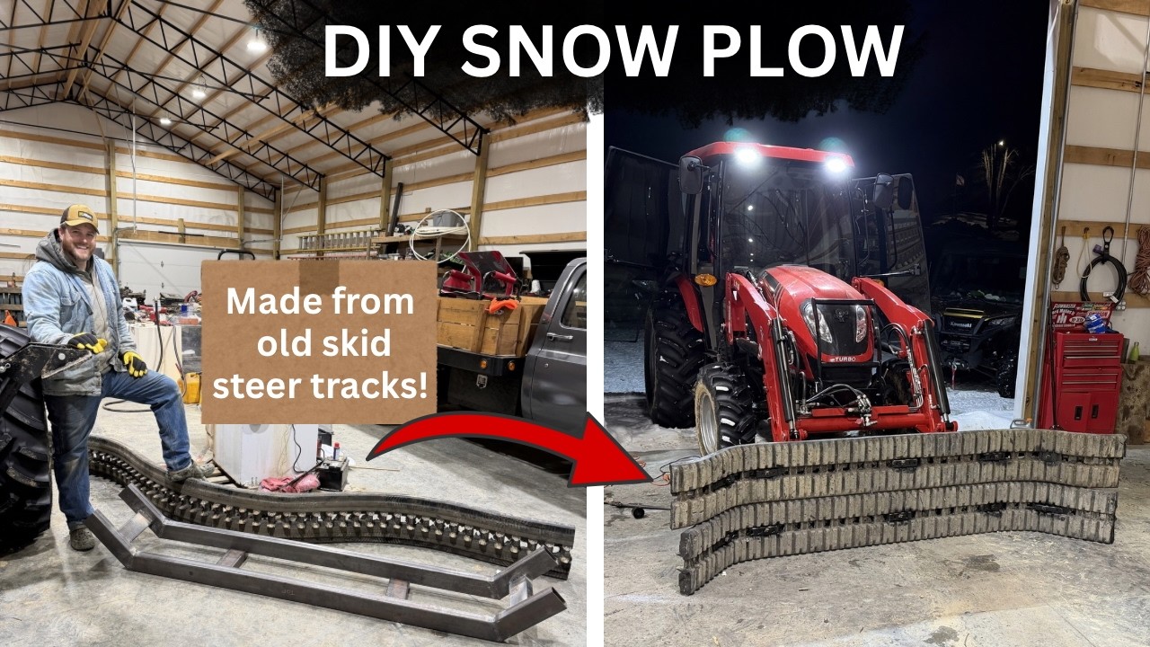 HOW TO BUILD SNOW PLOW FROM SKID STEER TRACKS | DIY Snow Plow