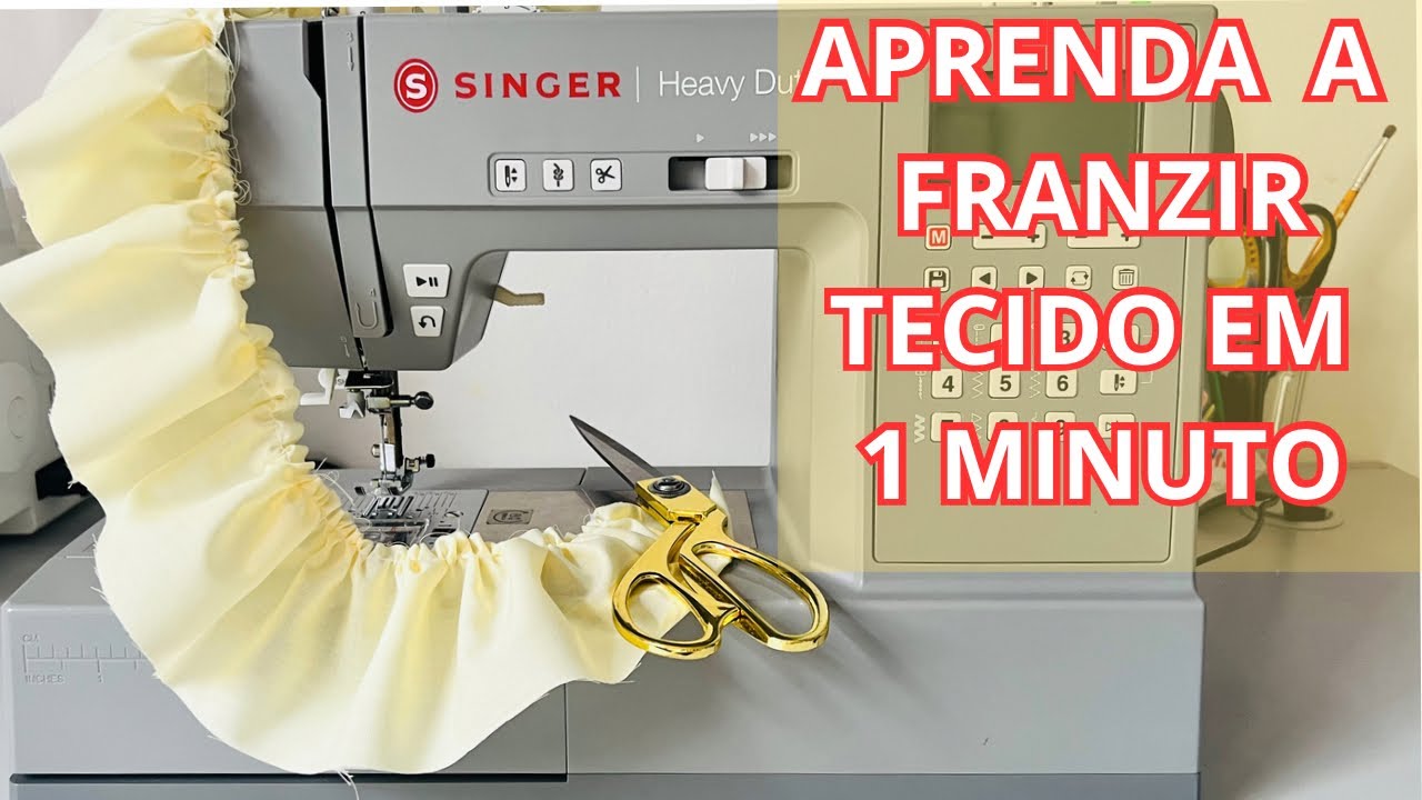 TRUQUE DA SINGER: COMO FRANZIR TECIDO EM 1 MINUTO | DIY